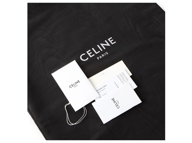 Céline Borsa a tracolla Triomphe in pelle di vitello naturale Tambour Medium Rosso - vista 8