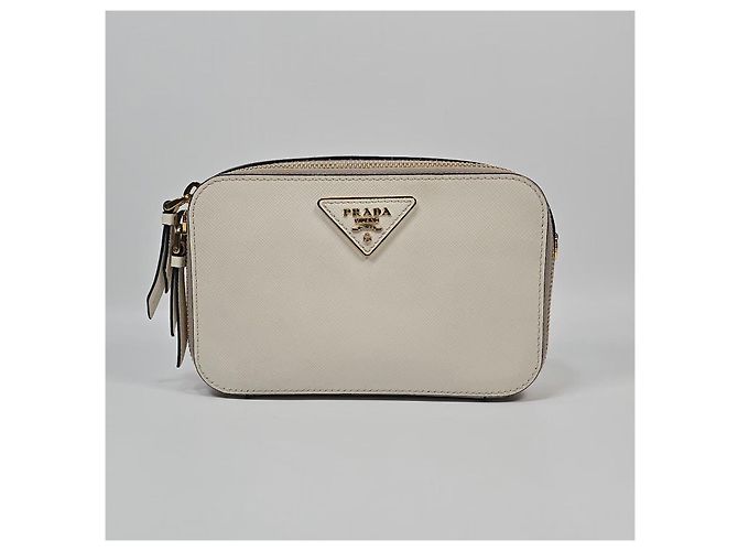 Prada Saffiano Odette Chain Belt Bag Weiß - Ansicht 4