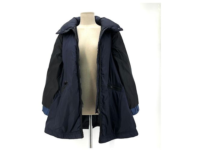 Chaqueta larga reversible de plumón para mujer Moncler Negro - vista 4