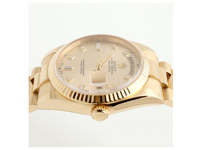 Rolex Orologio Day-Date in Oro da Uomo, Oro Originale con Diamanti a Dieci Punte - vista 13