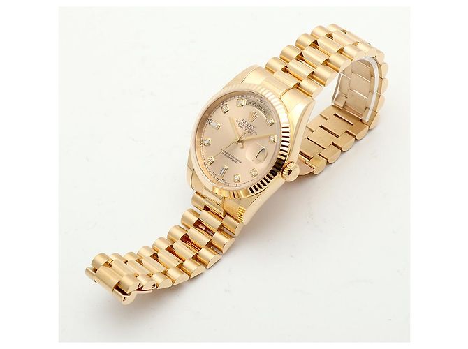 Rolex Orologio Day-Date in Oro da Uomo, Oro Originale con Diamanti a Dieci Punte - vista 15