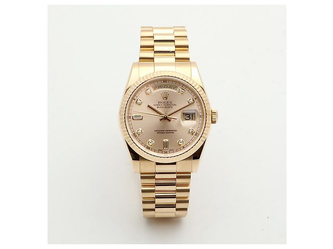Rolex Orologio Day-Date in Oro da Uomo, Oro Originale con Diamanti a Dieci Punte - vista 16