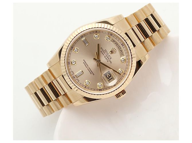 Rolex Orologio Day-Date in Oro da Uomo, Oro Originale con Diamanti a Dieci Punte - vista 22