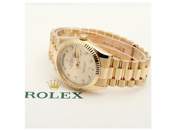 Rolex Orologio Day-Date in Oro da Uomo, Oro Originale con Diamanti a Dieci Punte - vista 23