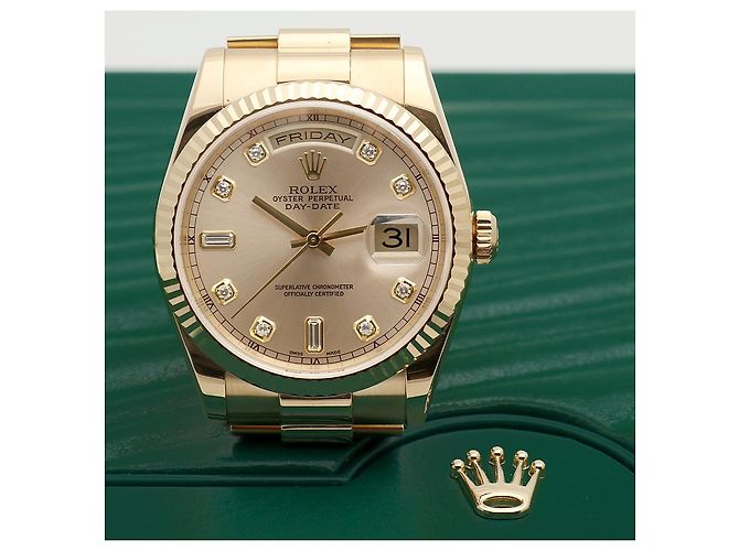 Rolex Orologio Day-Date in Oro da Uomo, Oro Originale con Diamanti a Dieci Punte - vista 25