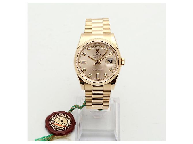 Rolex Orologio Day-Date in Oro da Uomo, Oro Originale con Diamanti a Dieci Punte - vista 3