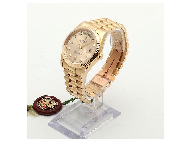 Rolex Orologio Day-Date in Oro da Uomo, Oro Originale con Diamanti a Dieci Punte - vista 4