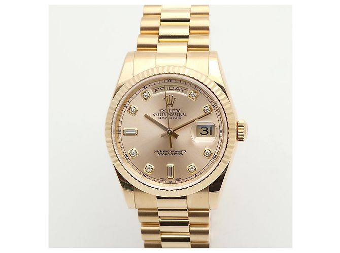 Rolex Orologio Day-Date in Oro da Uomo, Oro Originale con Diamanti a Dieci Punte - vista 8
