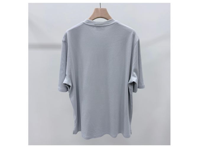 Hermès Belkirobe Patch Crewneck Baumwoll-T-Shirt Blau - Ansicht 4