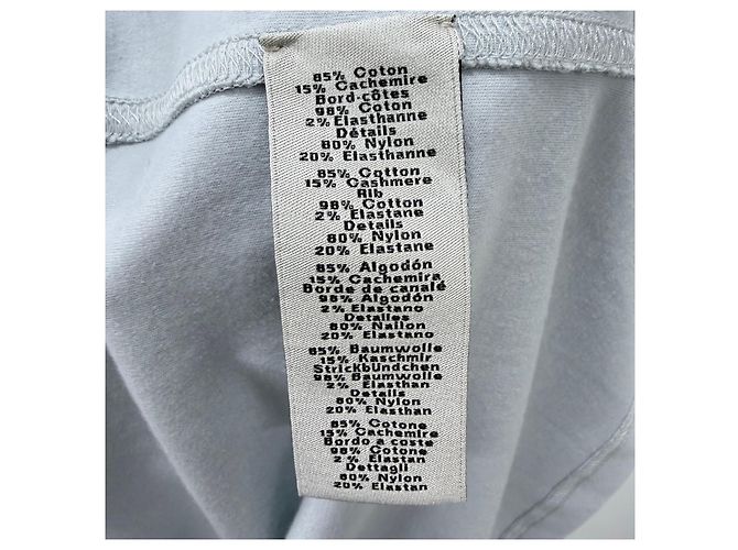 Hermès Belkirobe Patch Crewneck Baumwoll-T-Shirt Blau - Ansicht 7