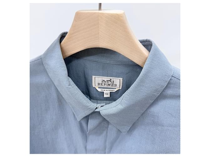 Hermès Baumwollhemd Blau - Ansicht 6