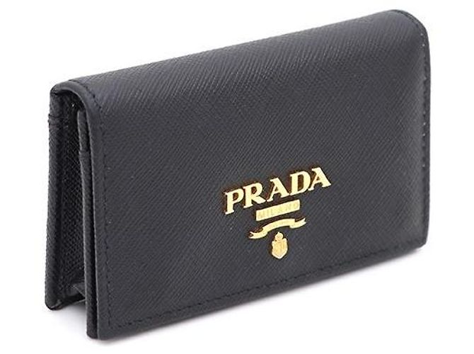 Prada Tarjetero Saffiano Negro - vista 2