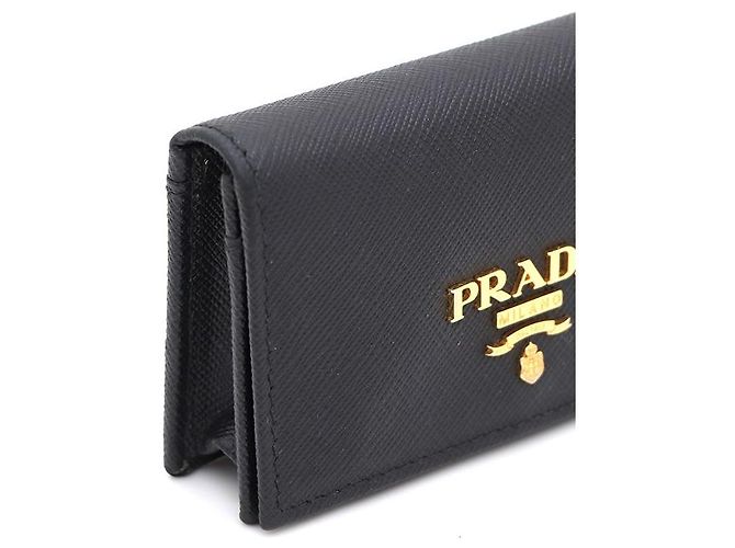 Prada Tarjetero Saffiano Negro - vista 4