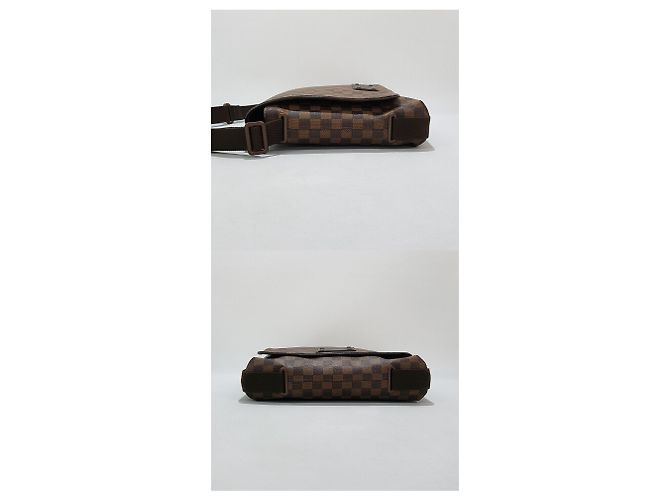 Louis Vuitton Borsa a tracolla Brooklyn MM in Damier Ebène Marrone - vista 6