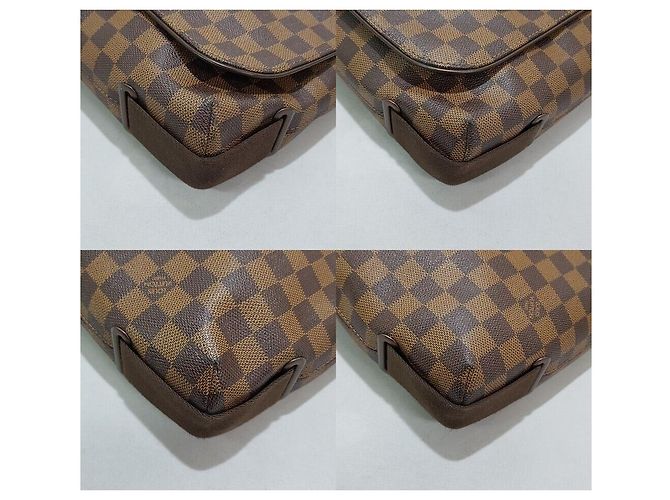 Louis Vuitton Borsa a tracolla Brooklyn MM in Damier Ebène Marrone - vista 7