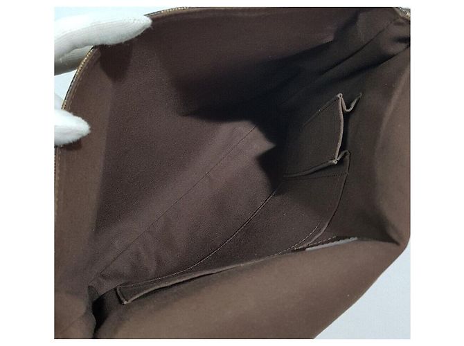 Louis Vuitton Borsa a tracolla Brooklyn MM in Damier Ebène Marrone - vista 8