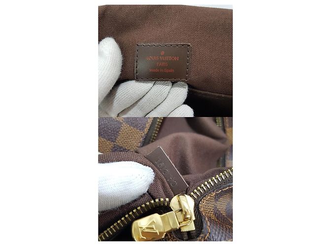 Louis Vuitton Borsa a tracolla Brooklyn MM in Damier Ebène Marrone - vista 9