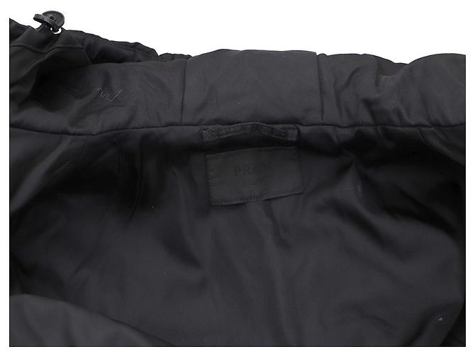 Prada Nylon Diamond Quilted Black Men's Hooded Jacket Padding - view 10