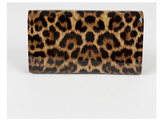 Christian Louboutin Refurbished Leopard Gold Studded Strap Long Wallet Multiple colors - view 3