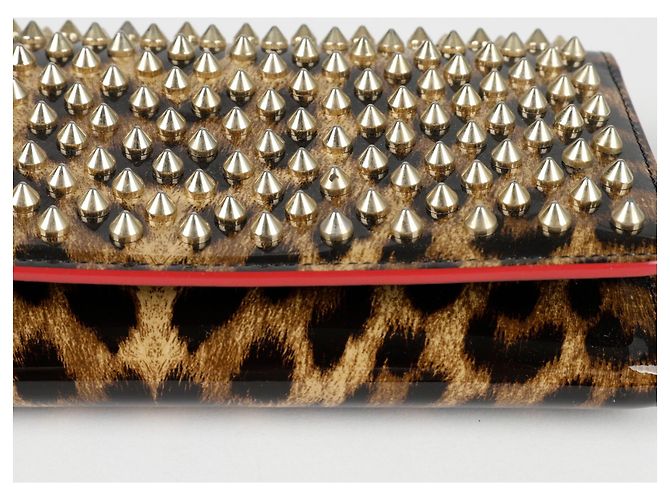 Christian Louboutin Refurbished Leopard Gold Studded Strap Long Wallet Multiple colors - view 6