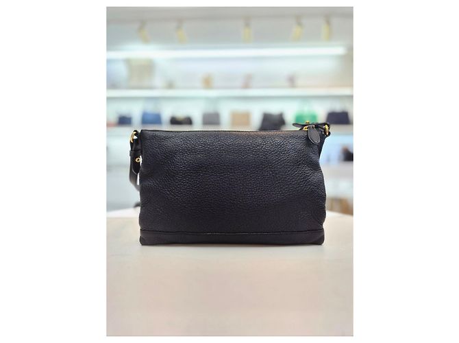 Prada Borsa a tracolla e crossbody in pelle Vitello Daino Nero - vista 5