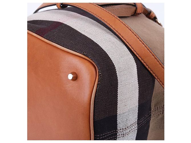 Burberry Borsa a mano e a spalla Ashby con nappa marrone - vista 11