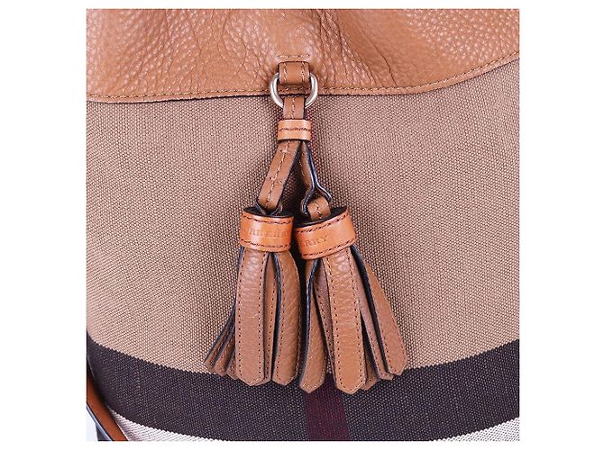 Burberry Borsa a mano e a spalla Ashby con nappa marrone - vista 3