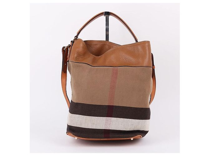 Burberry Borsa a mano e a spalla Ashby con nappa marrone - vista 5