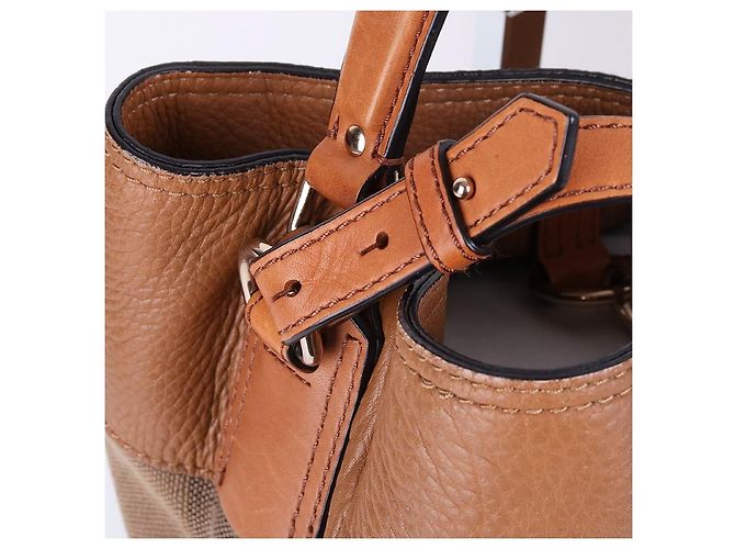 Burberry Borsa a mano e a spalla Ashby con nappa marrone - vista 7