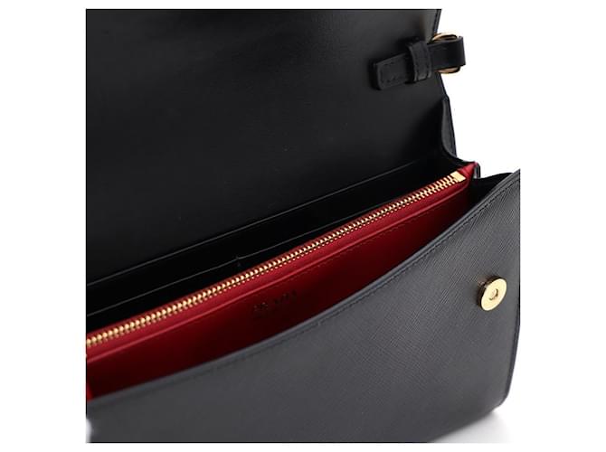 Prada Borsa a tracolla WOC Saffiano Nero - vista 7
