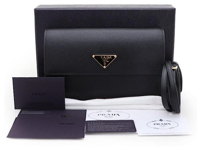 Prada Borsa a tracolla WOC Saffiano Nero - vista 8