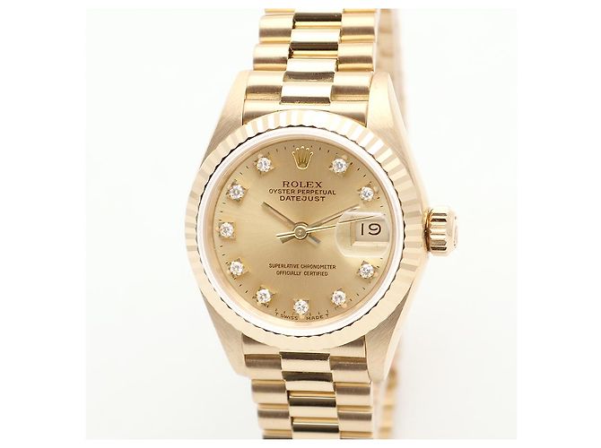 Rolex Reloj Datejust Gold de Oro para Mujer con Diamantes Originales Dorado - vista 8