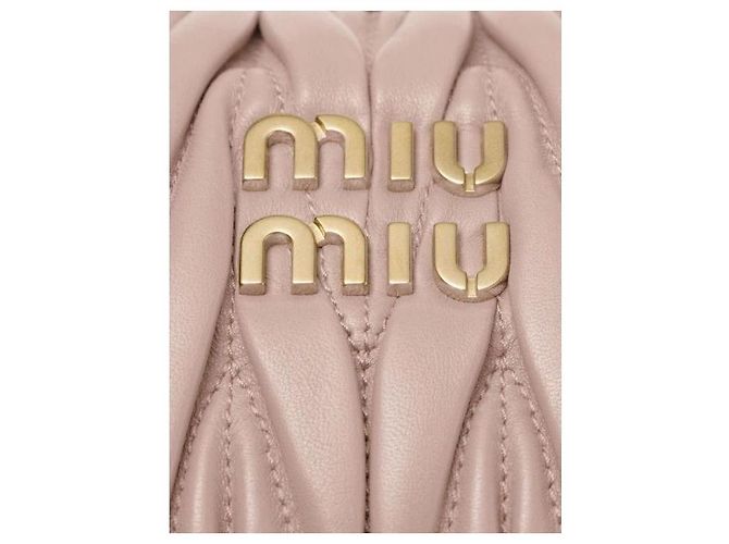 Miu Miu Borsa Hobo in pelle Napa Rosa - vista 8