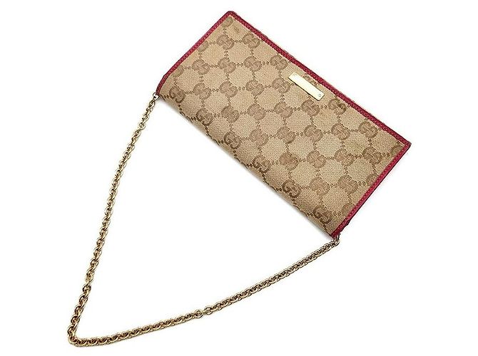Gucci Cartera larga GG Chain Castaño - vista 4