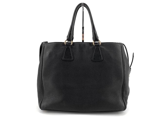 Prada Borsa Tote e Borsa a Spalla Vitello Nero - vista 4