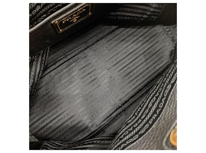 Prada Borsa Tote e Borsa a Spalla Vitello Nero - vista 8