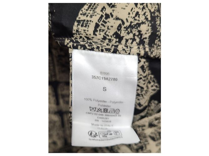 Dior Kapuzen-Anorak aus technischem Beige Black Jacquard-Taffeta mit Plan Paris Motiv Braun - Ansicht 5