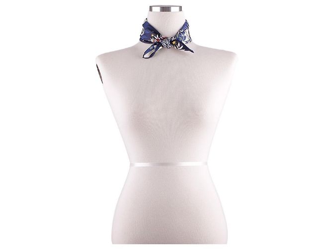 Hermès Cachecol com detalhes Azul - vista 10