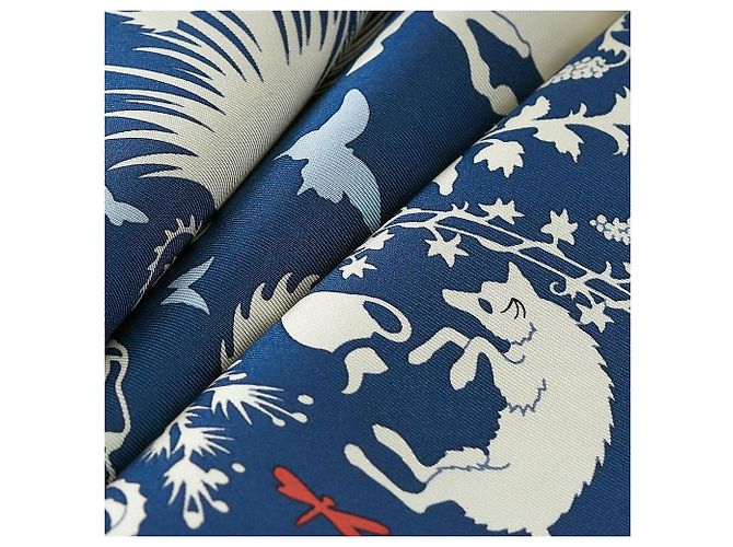Hermès Cachecol com detalhes Azul - vista 6