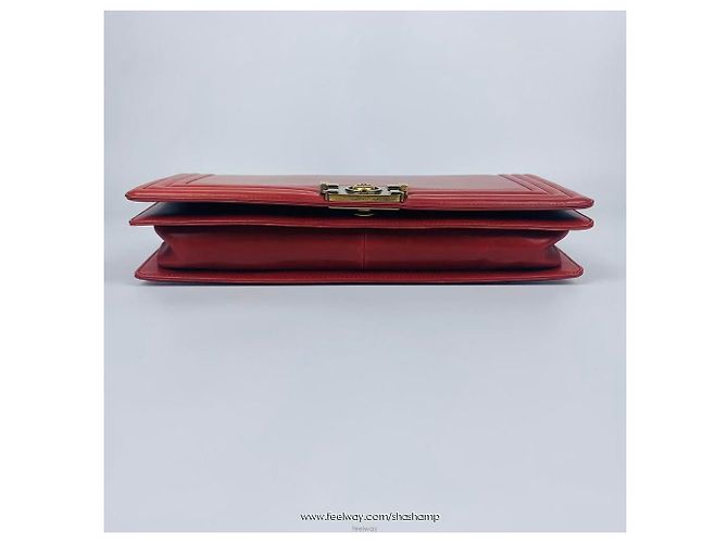 Chanel Serie di pochette Boy Rosso - vista 4