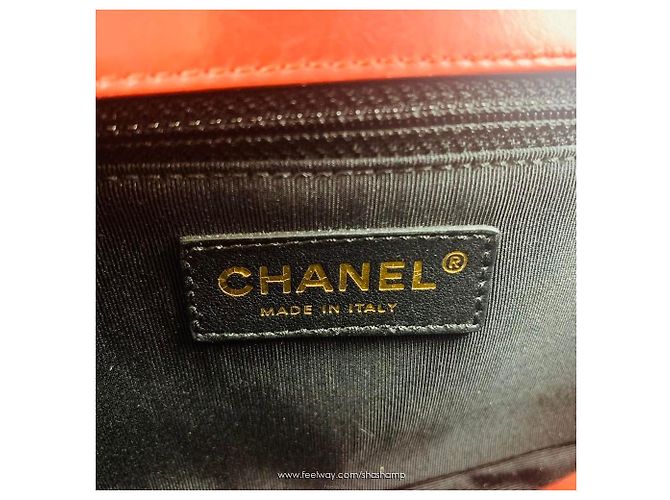 Chanel Serie di pochette Boy Rosso - vista 7