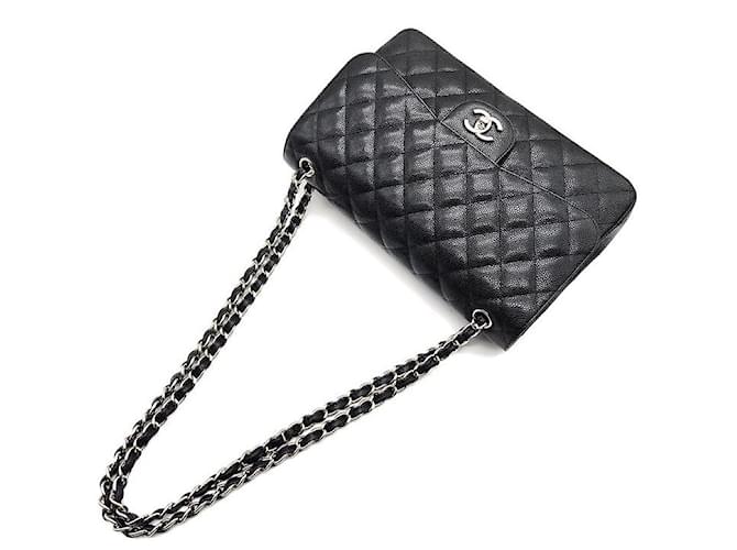 Chanel Caviar Classic Jumbo Nero - vista 4