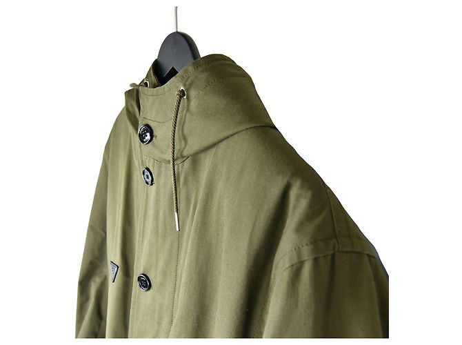 Céline Cappotto militare con cappuccio in shearling con logo D'oro - vista 2
