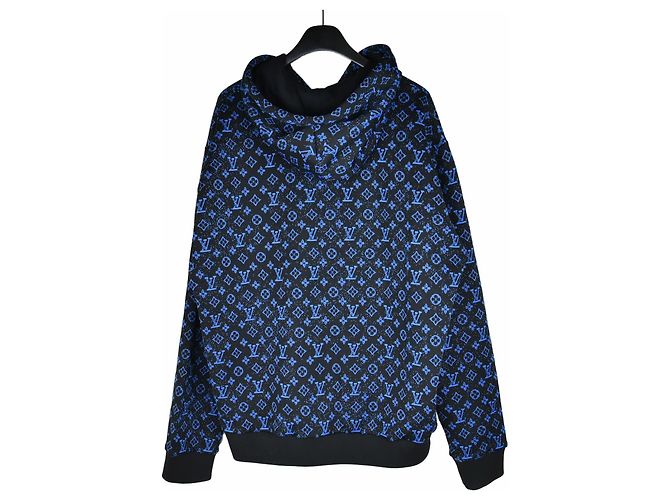 Louis Vuitton Kapuzenjacke mit Reißverschluss und Monogramm Schwarz - Ansicht 3