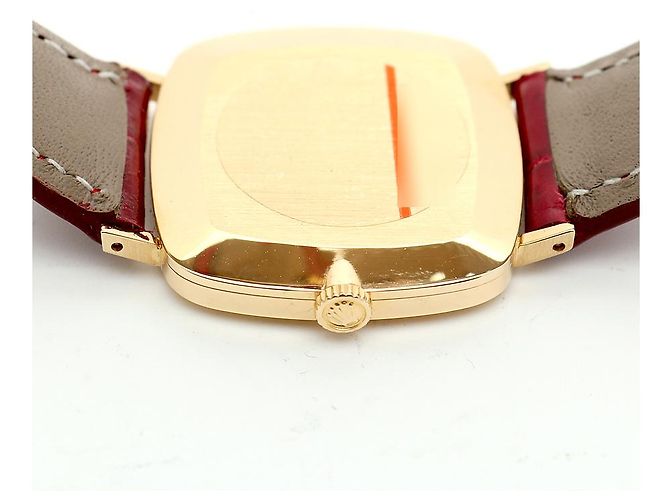 Rolex Orologio Cellini Cellini da uomo in pelle Oro Borgogna Rosso Ombré Manuale - vista 12