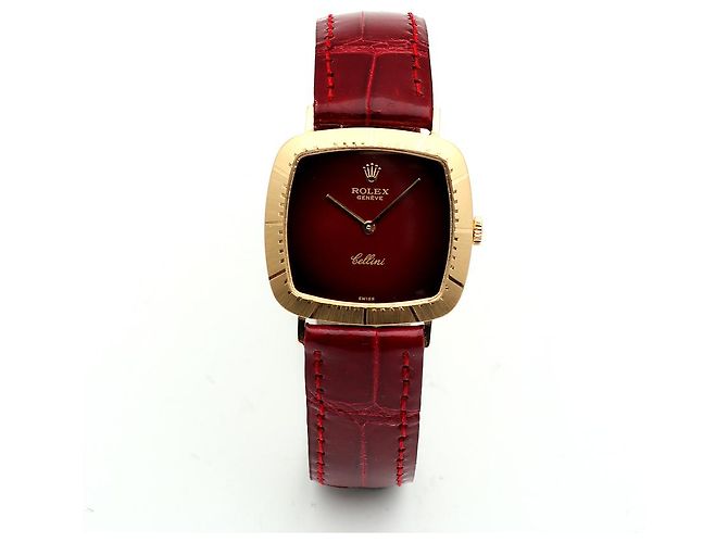 Rolex Orologio Cellini Cellini da uomo in pelle Oro Borgogna Rosso Ombré Manuale - vista 16