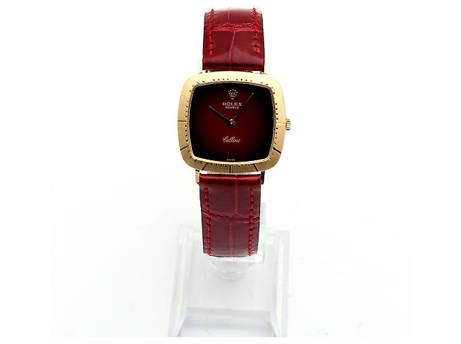 Rolex Orologio Cellini Cellini da uomo in pelle Oro Borgogna Rosso Ombré Manuale - vista 2