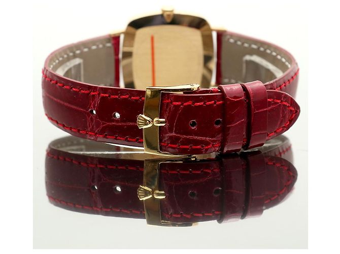 Rolex Orologio Cellini Cellini da uomo in pelle Oro Borgogna Rosso Ombré Manuale - vista 20