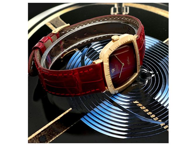 Rolex Orologio Cellini Cellini da uomo in pelle Oro Borgogna Rosso Ombré Manuale - vista 24