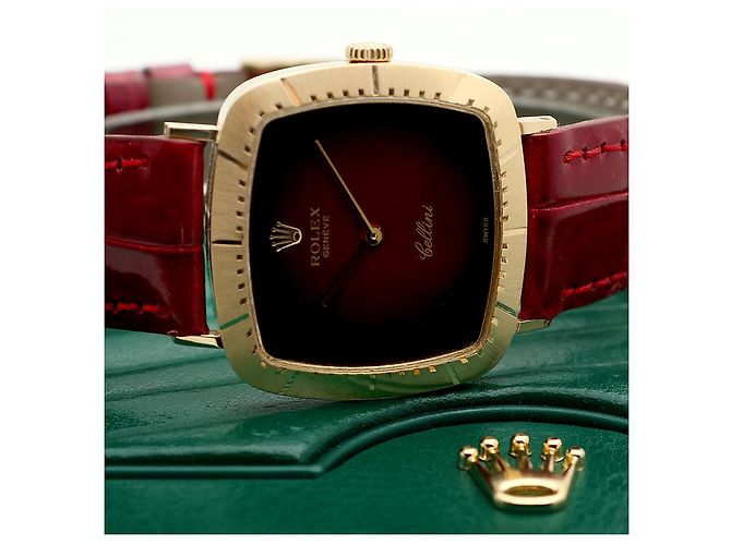 Rolex Orologio Cellini Cellini da uomo in pelle Oro Borgogna Rosso Ombré Manuale - vista 25